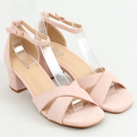 Lyserøde højhælede sandaler 8832 Pink 1