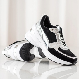 Filippo Wedge sneakers i læder sort 1