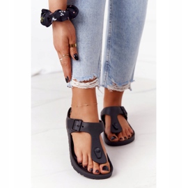 NEWS Gummi flip-flops til kvinder sort Alma 2