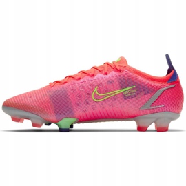 Nike Mercurial Vapor 14 Elite Fg M CQ7635 600 fodboldsko grøn, lyserød lyserød 2