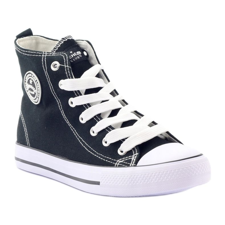 American Club LH02 high-top sneakers sorte hvid 1