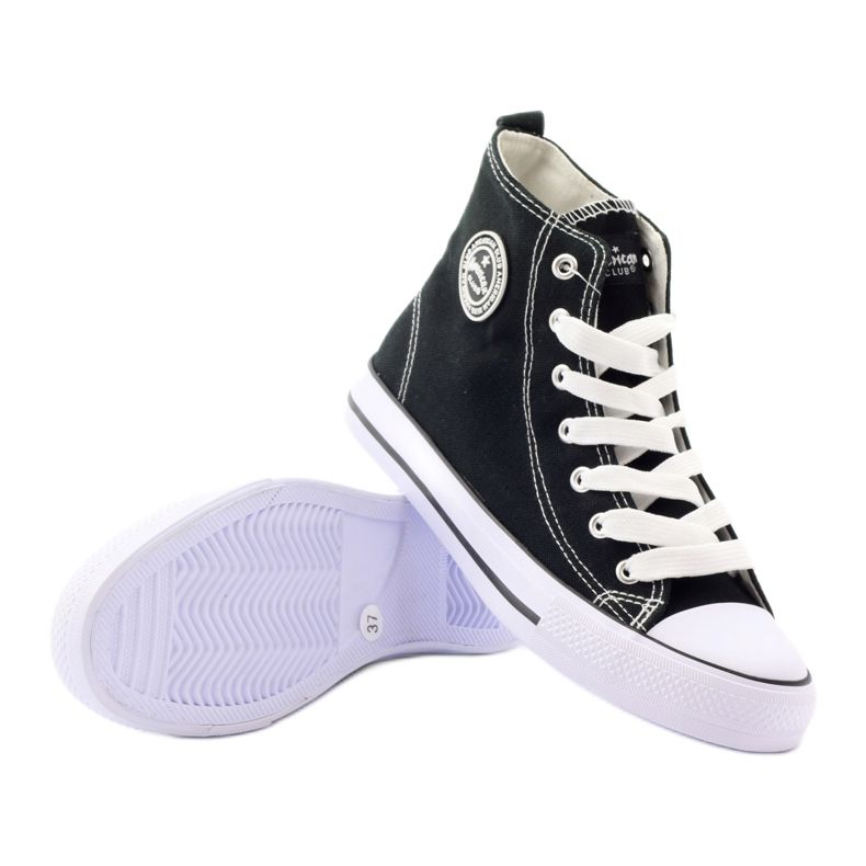 American Club LH02 high-top sneakers sorte hvid 3