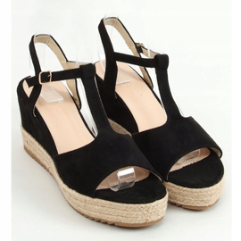 Sort Espadrilles på kiler WX-08 Sort 1