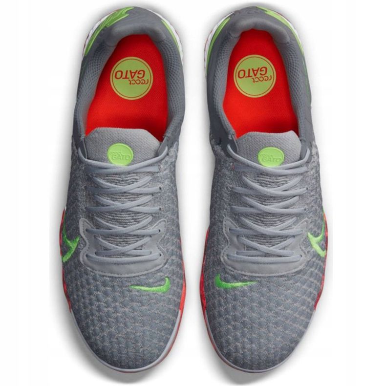 Nike React Gato Ic M CT0550 fodboldsko ['grøn'] grå 1