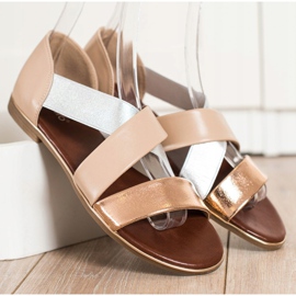 Evento Sandaler med stropper beige brun 2
