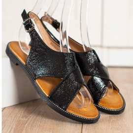 Filippo Klassiske sorte sandaler 2