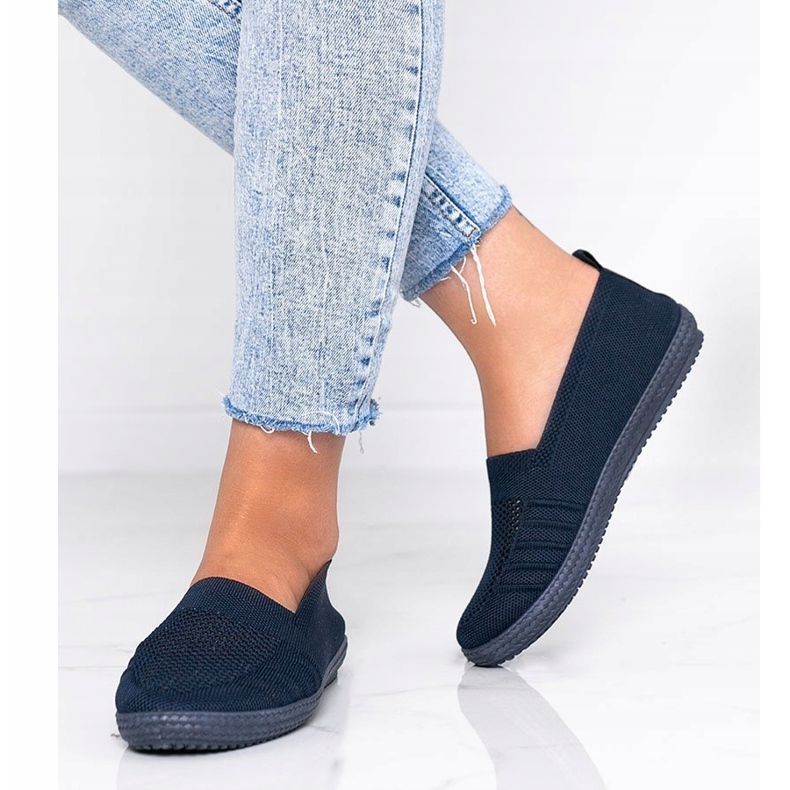 Marineblå sneakers Slip On openwork Deep 1