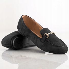 VINCEZA Glitter Mokasiner sort 1
