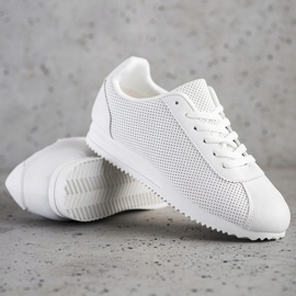 SHELOVET Stilfulde openwork sneakers hvid 1