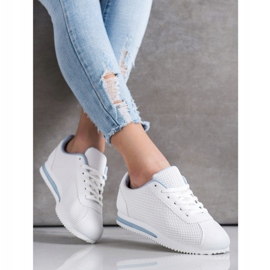 SHELOVET Stilfulde openwork sneakers hvid 2