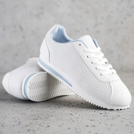 SHELOVET Stilfulde openwork sneakers hvid 1