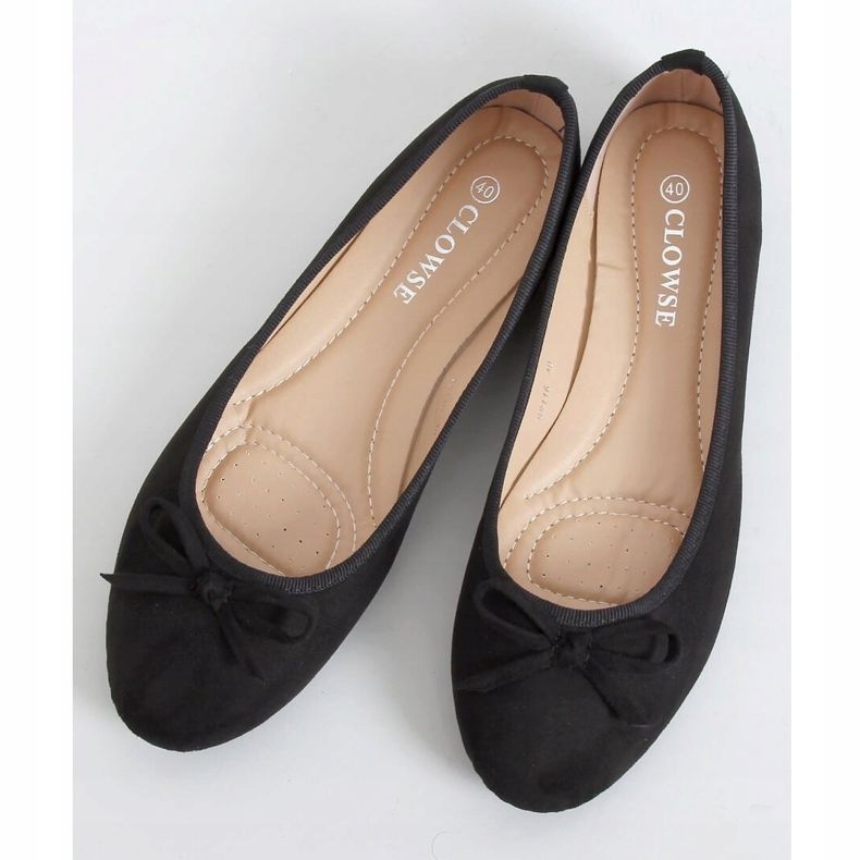 Sort ruskind ballerina 9F116 Sort 1