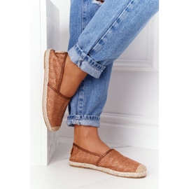 Espadrilles på halm Lu Boo brun sål 1