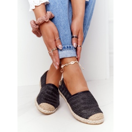Sort Espadrilles på halmsål Lu Boo 1