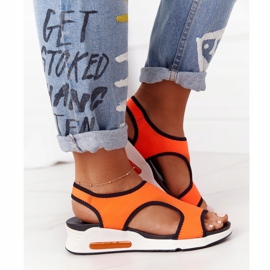S.Barski Orange Slip-On Sandaler Zoey sort 2