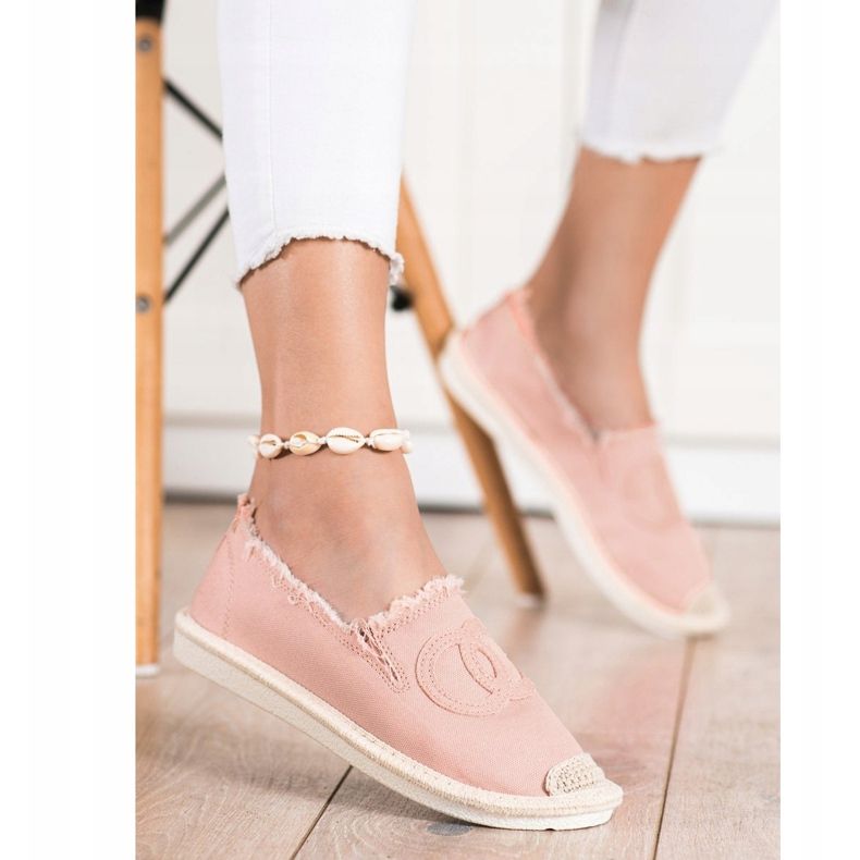 SHELOVET Tekstil Espadrilles lyserød 2