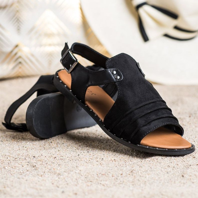 Lukkede VINCEZA sandaler sort 1