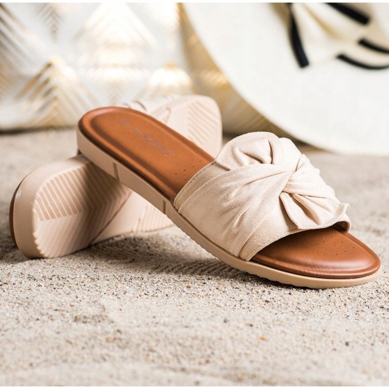 Vinceza sandaler i ruskind beige 1