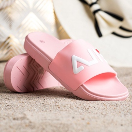 SHELOVET Komfortable flip-flops lyserød 1