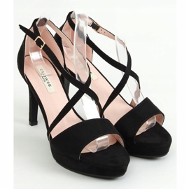 Sort 9R31 Sorte sandaler med plateau 1
