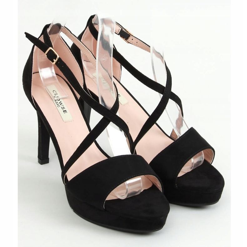 Sort 9R31 Sorte sandaler med plateau 1