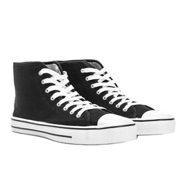 Mænds sorte sneakers Gin ankel 1