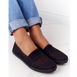 Openwork Slip-On Black Chillout Sneakers sort 1