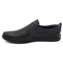 Olivier Mænds læder loafers 715MP sort 1
