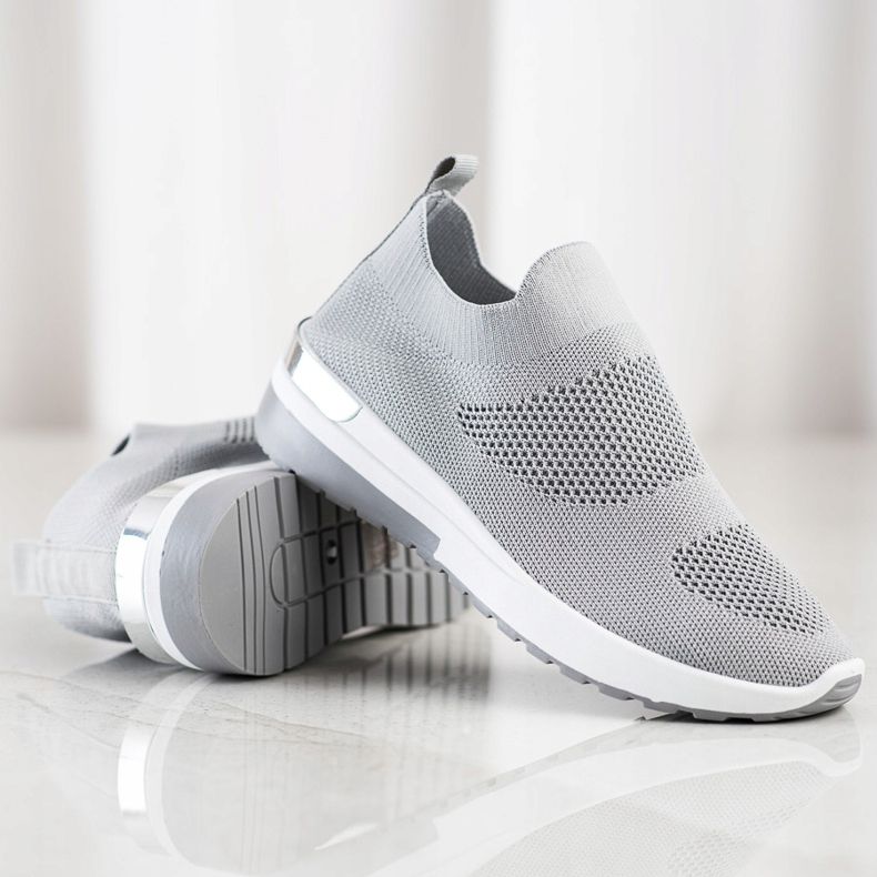 SHELOVET Slip On Sneakers grå 1