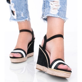 Sorte espadriller på Mona -kilen 1