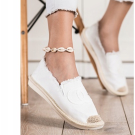 SHELOVET Tekstil Espadrilles hvid 1