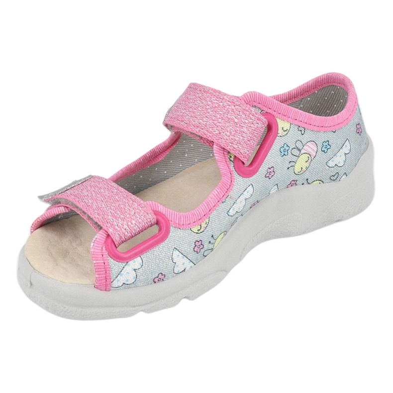 Befado sandal til piger 869x154 lyserød sølv grå 3