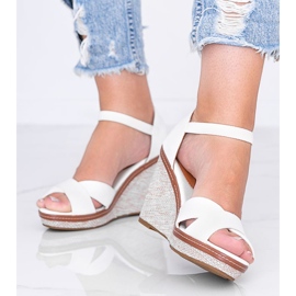 Hvide kile sandaler Marcy 1