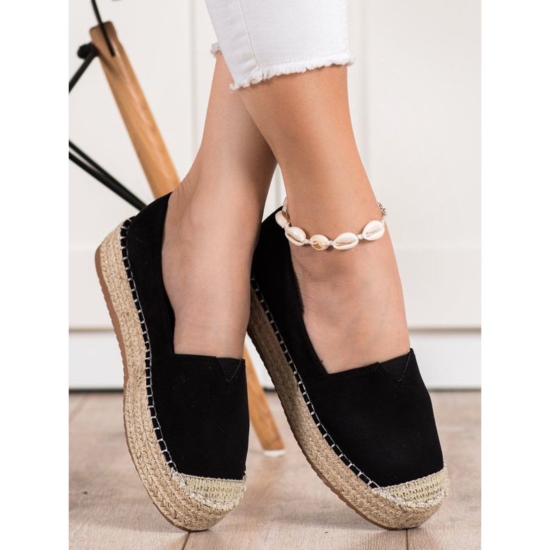Primavera Espadrilles på platformen sort 1