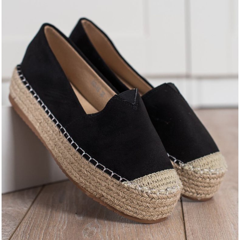Primavera Espadrilles på platformen sort 2