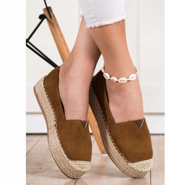 Primavera Espadrilles på platformen brun 1