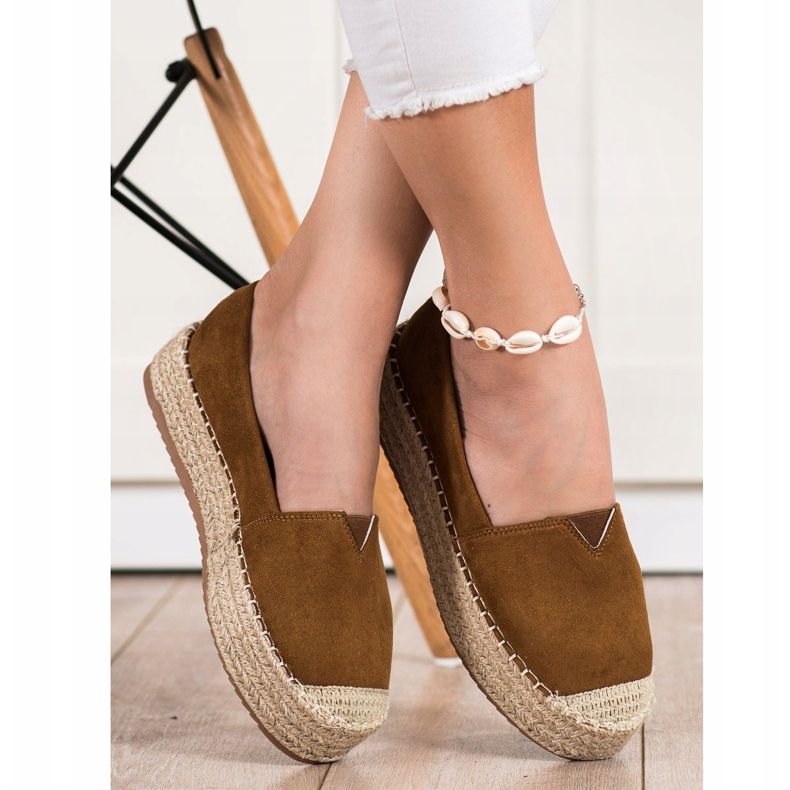 Primavera Espadrilles på platformen brun 1