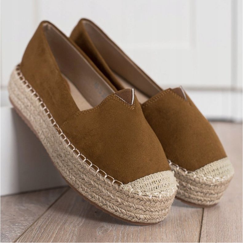 Primavera Espadrilles på platformen brun 2