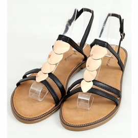 Sorte kvinders sandaler N-101 Sort 1