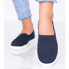 Marineblå Slip On openwork Funk sneakers 1