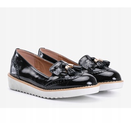 Golden hour sorte lakerede loafers 1