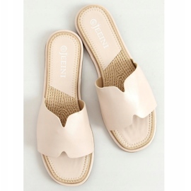 Kvinders beige tøfler 395 Beige 1