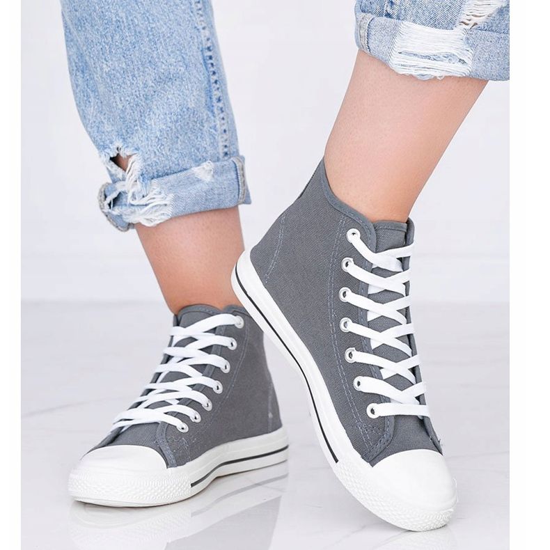 Grå kvinders sneakers Gampa ankel 1