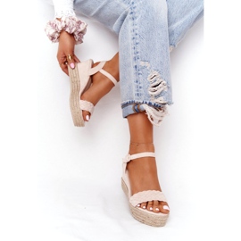 PS1 Beige baleariske kile sandaler 5