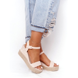 PS1 Beige baleariske kile sandaler 3