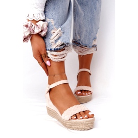 PS1 Beige baleariske kile sandaler 1