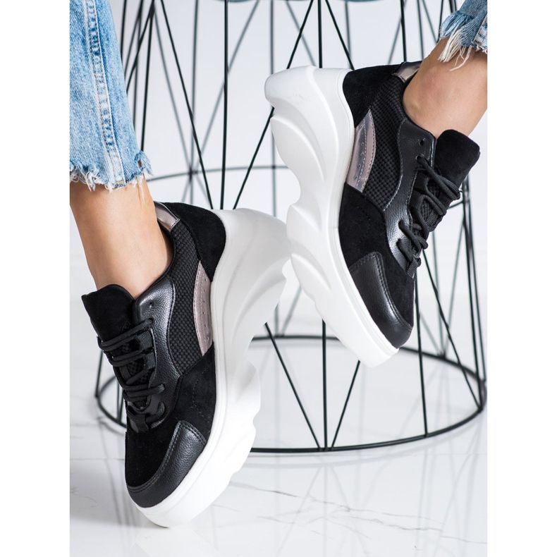 Seastar Sorte sneakers på platformen 2