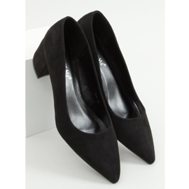 Sorte pumps lave hæle sort LL81 Sort 1