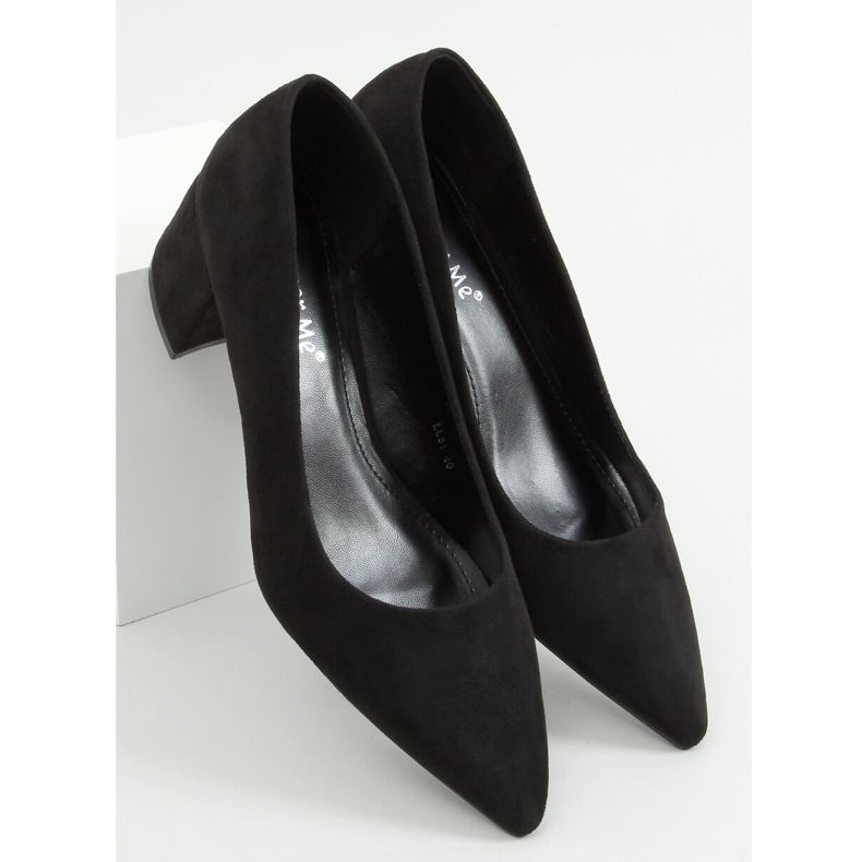 Sorte pumps lave hæle sort LL81 Sort 1