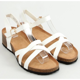 Hvide sandaler på kilehæl H072 Blanco 1